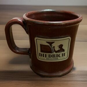 Diedrich Roasters Sunset Hill Stoneware Red Coffee Mug Cup Pottery